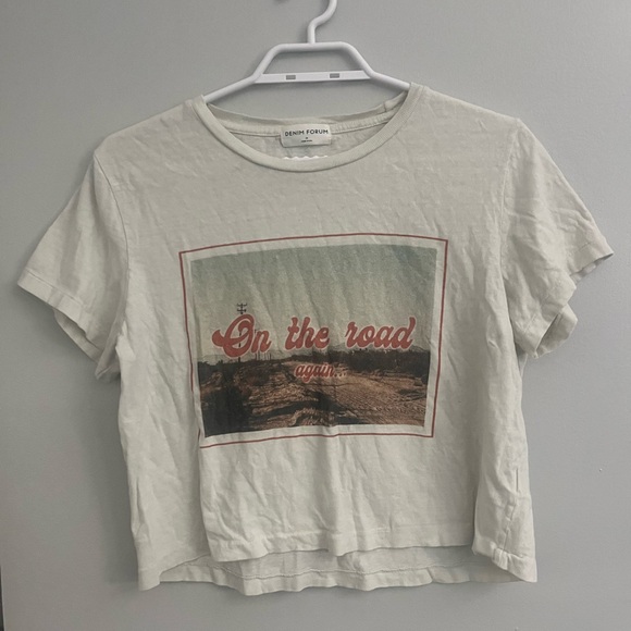 Denim Forum Cropped Tee - Picture 1 of 2